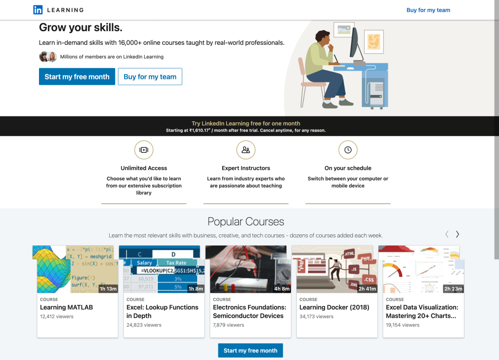 LinkedIn Home page