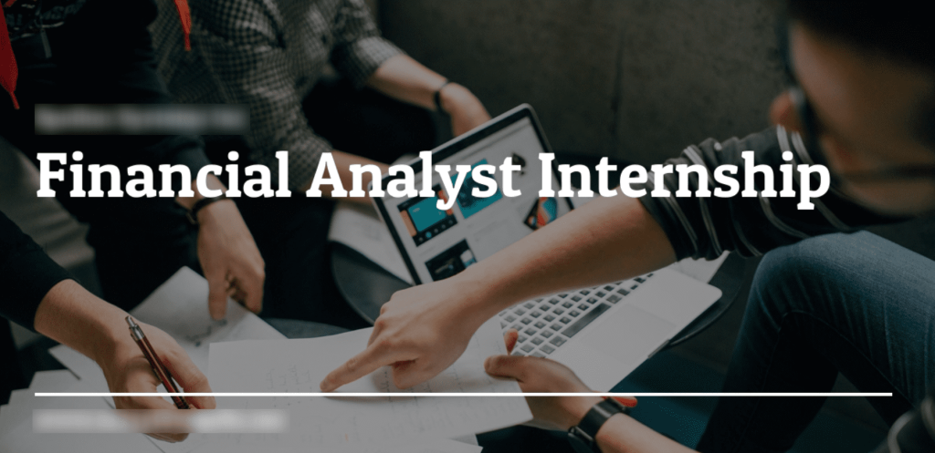 Financial analyst internship