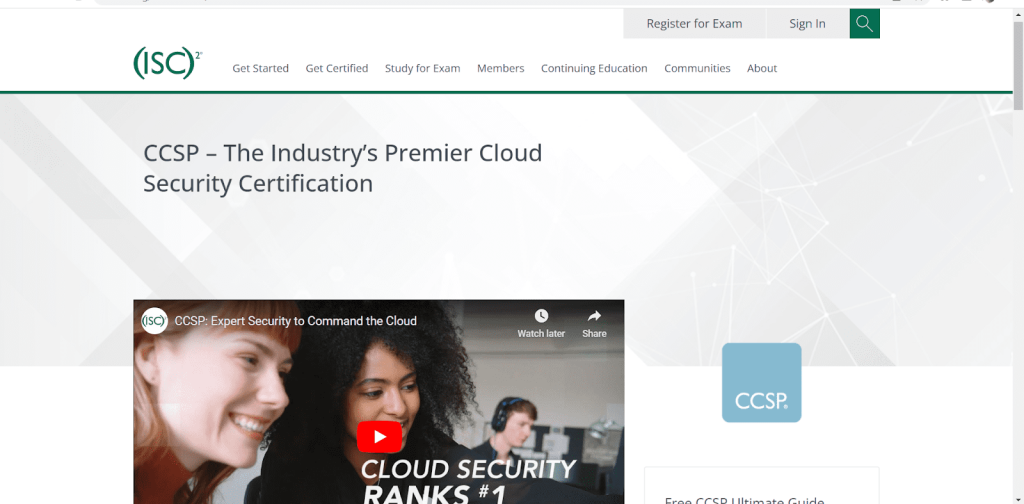 Certified Cloud Security Professional(CCSP)