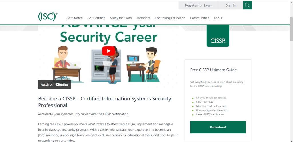 Certified Information Systems Security Professional (CISSP) Certification