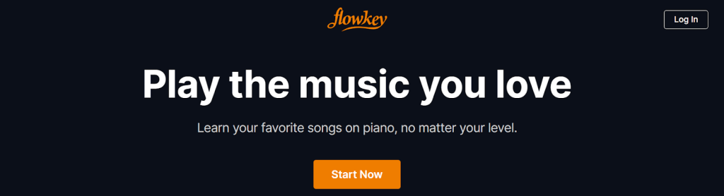 click on the start now button to proceed with flowkey