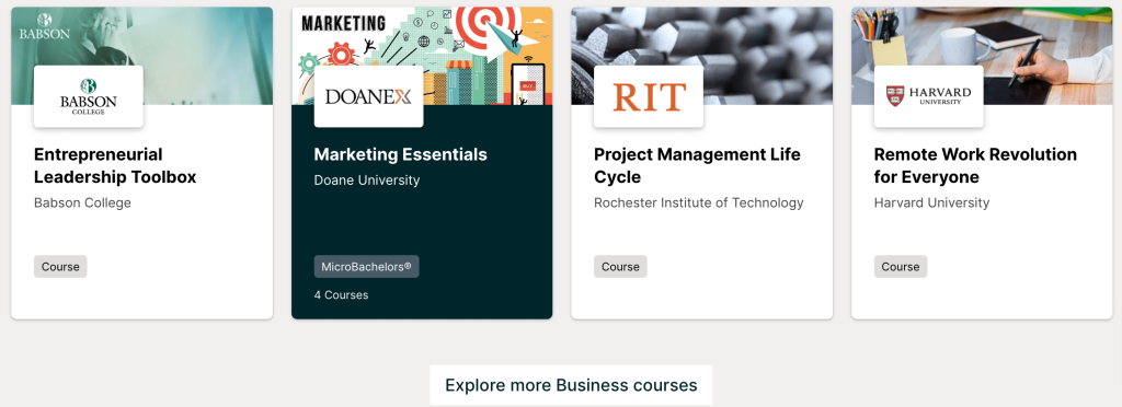 edX business courses