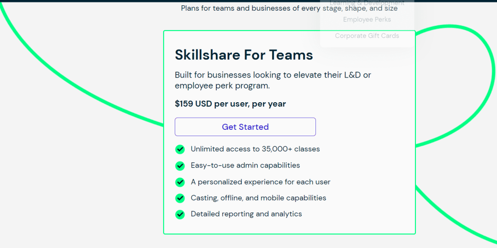 skillshare pricing for team