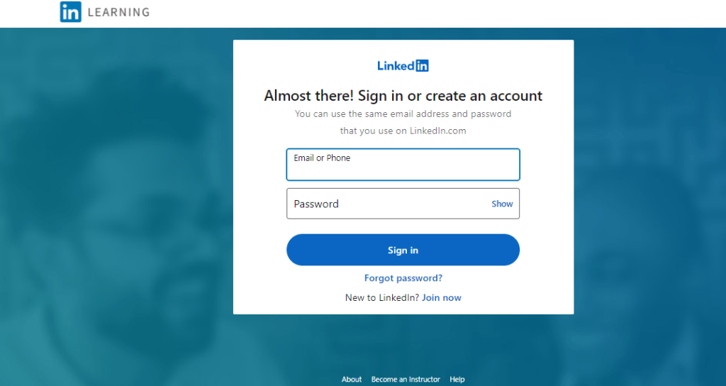 LinkedIn Learning -Create an account