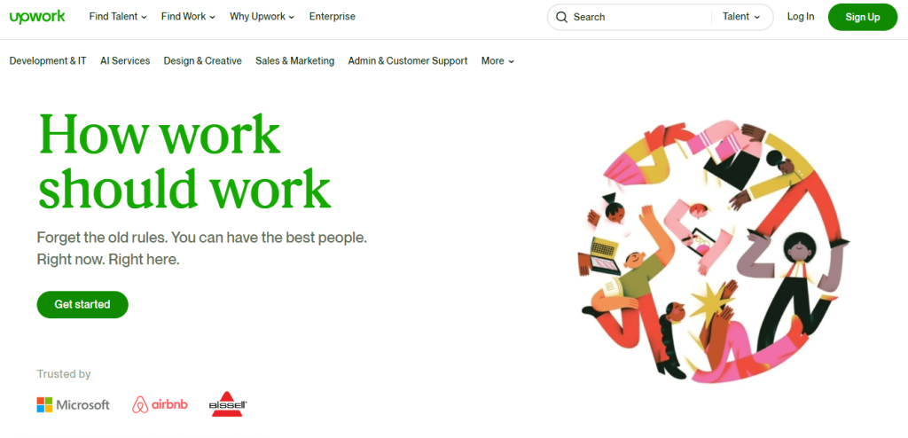 Upwork official page