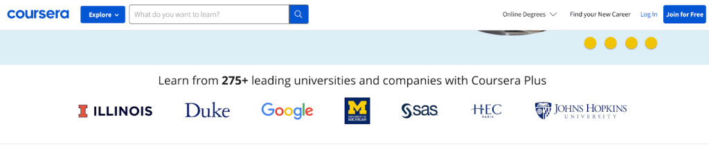 coursera partnered institutions