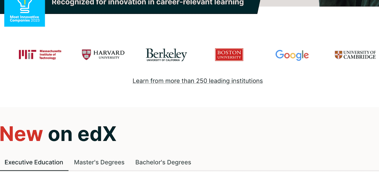 edX partnered institution