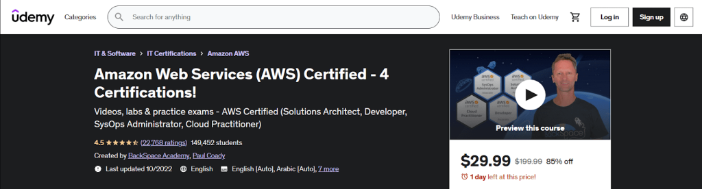 Amazon Web Services (AWS) Certified - 4 Certifications!
