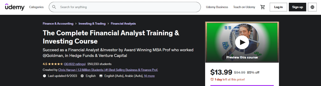 The Complete Financial Analyst Training and Investing Course