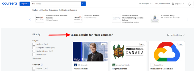 Coursera Free Courses