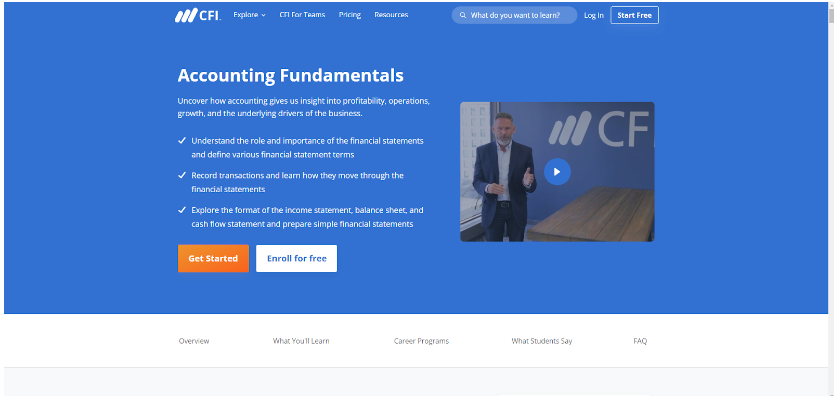 CFI Free Course - Accounting Fundamentals