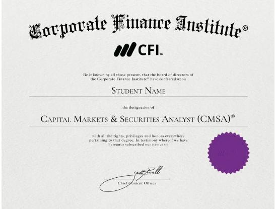 Capital Markets & Securities Analyst (CMSA®)