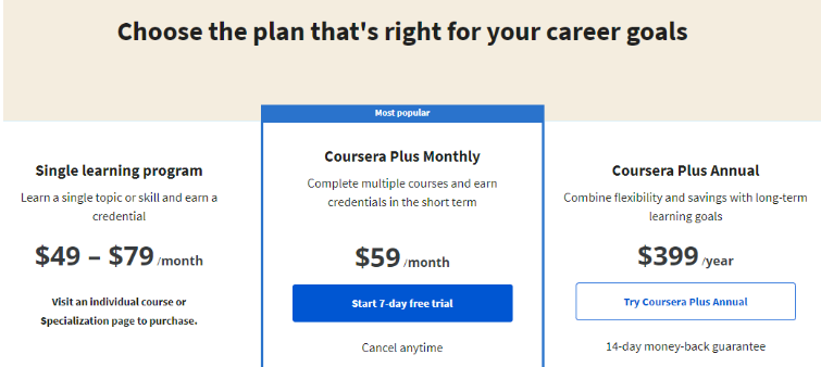 Coursera Plus Cost