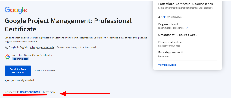 Professional Certificates on Coursera Plus