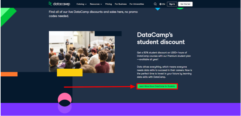 Scroll Down To Find DataCamp’s Student Discount
