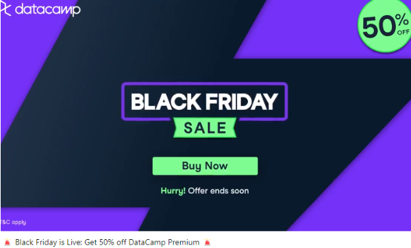 DataCamp Black Friday and Cyber Monday Sale 