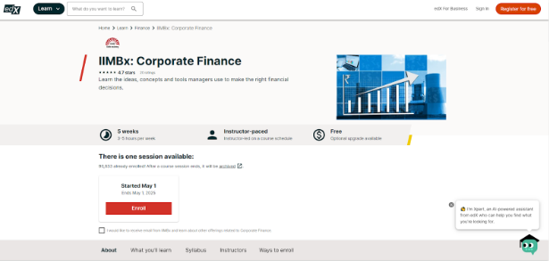 IIMBx: Corporate Finance