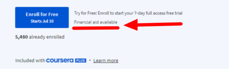 Coursera Financial Aid
