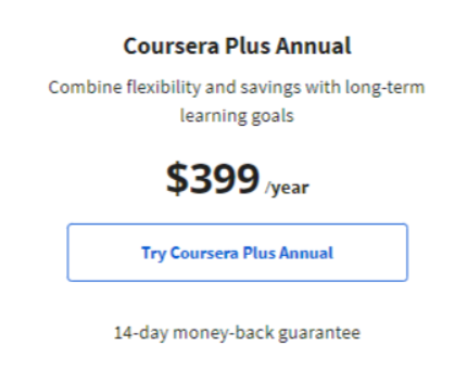 Coursera Plus Annual Subscription