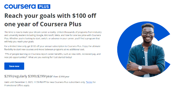 Coursera Seasonal Discounts
