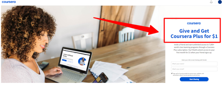 Coursera for $1