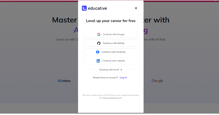 Create Your Educative Account Free