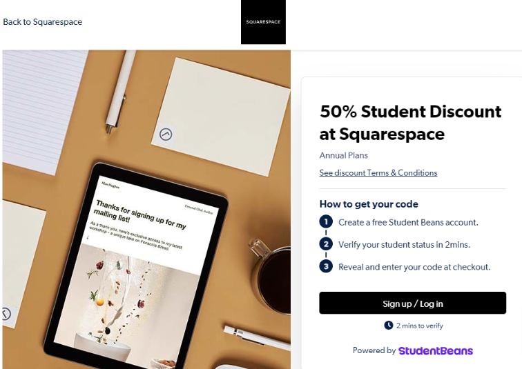 Squarespace: Create Websites For 50% Off