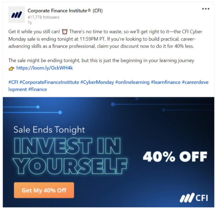 CFI Cyber Monday Sale