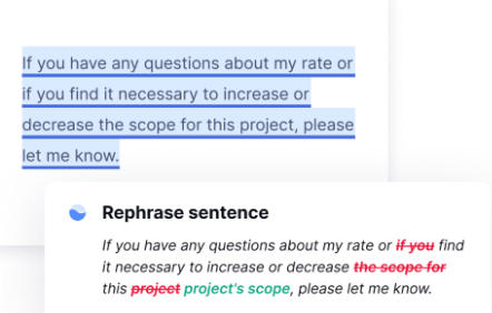 Grammarly Premium suggestions 