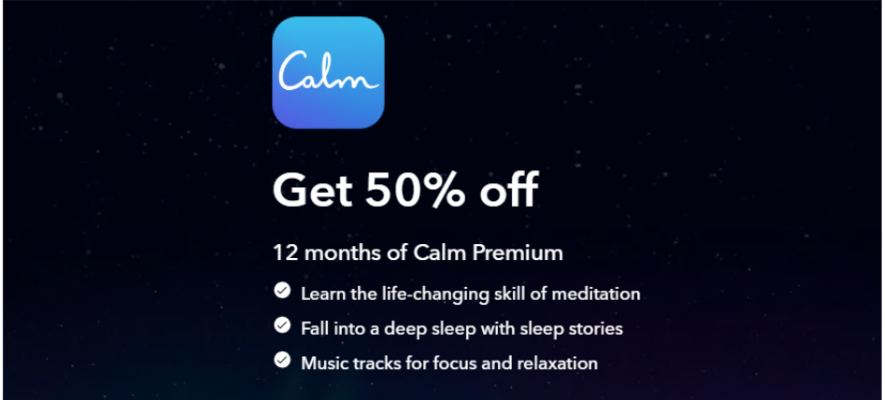 50% Calm Discount Page 