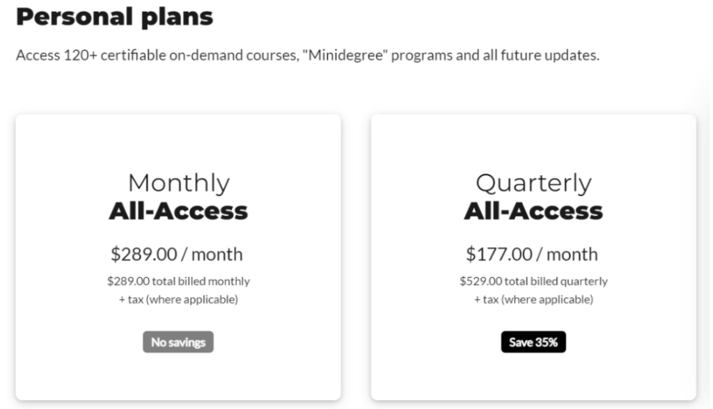 Annual & Quarterly Plan Savings
