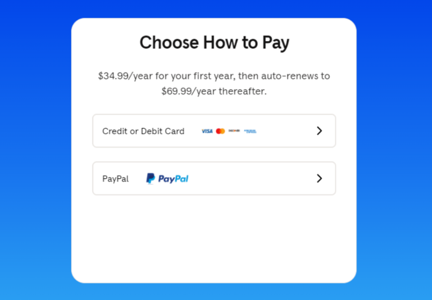 Choose Your Payment Method