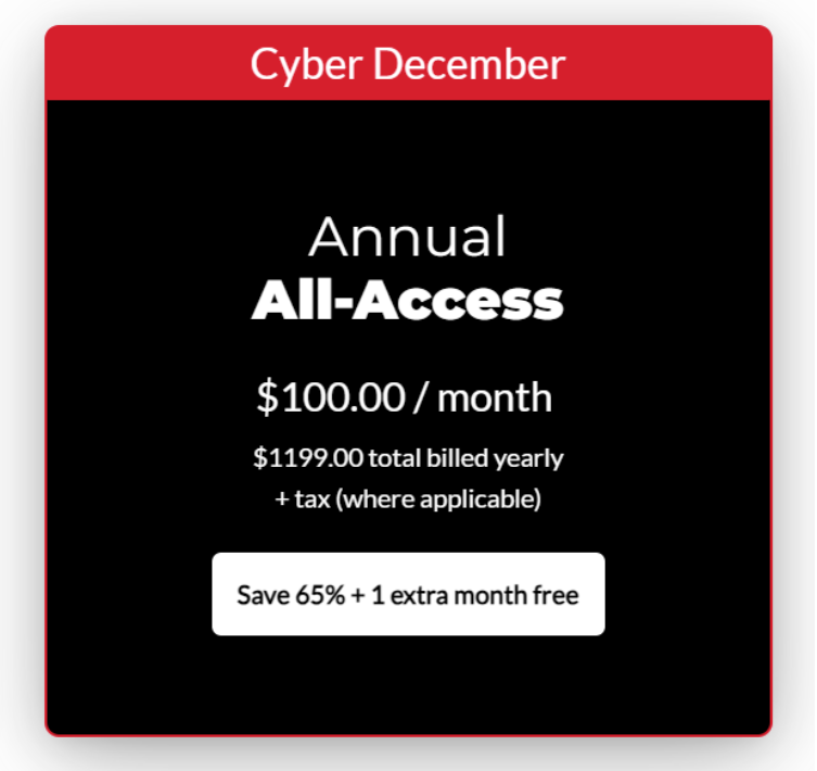 Cyber December Special (65% Off)