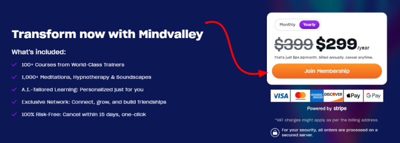 Mindvalley Discount Page