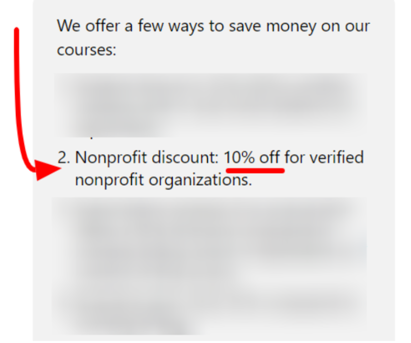 Nonprofit Organization Discount 