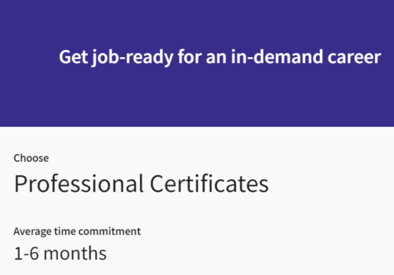 Professional Certificates on Coursera Plus