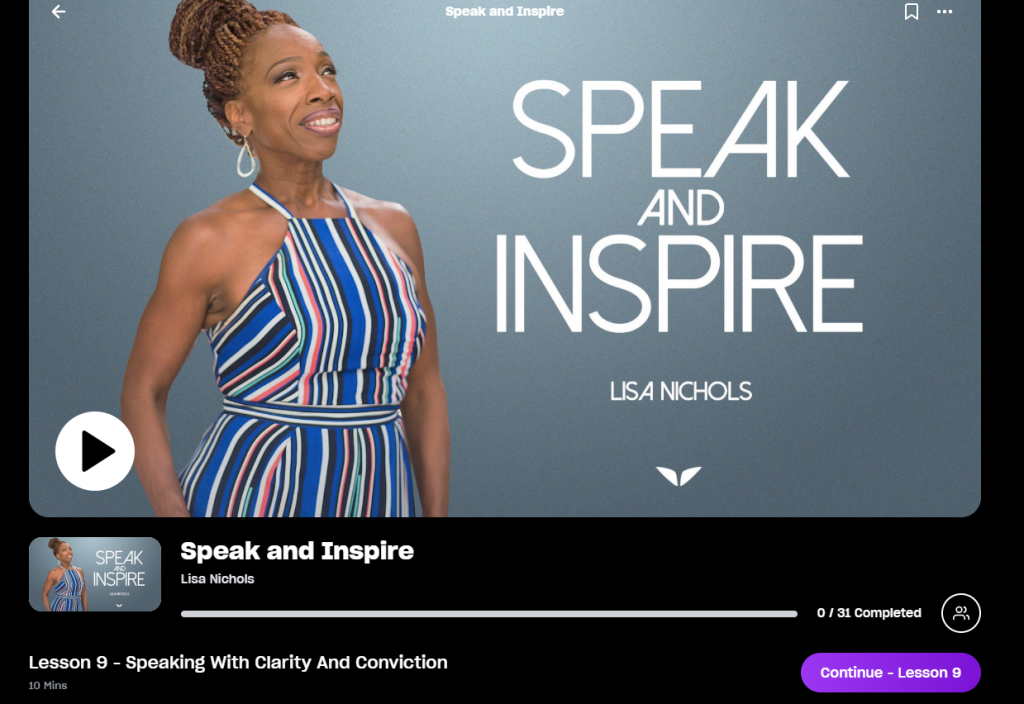 Speak & Inspire by Lisa Nichols