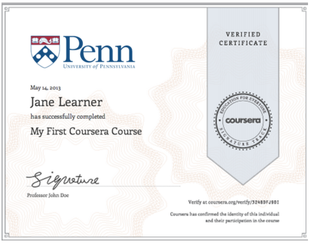 Coursera Certificates