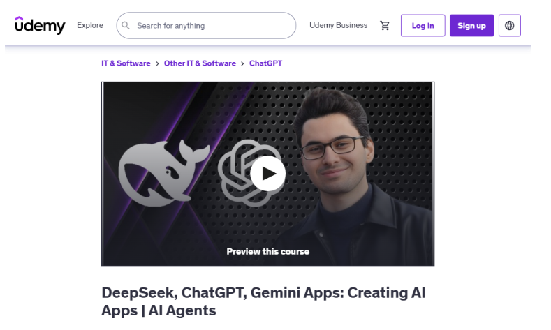 DeepSeek, ChatGPT, Gemini Apps Best AI Agent Courses in 2025  