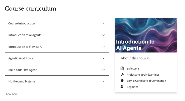 Intro to AI Agents Best AI Agent Courses in 2025  