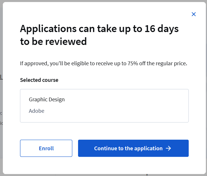 Coursera Course Application