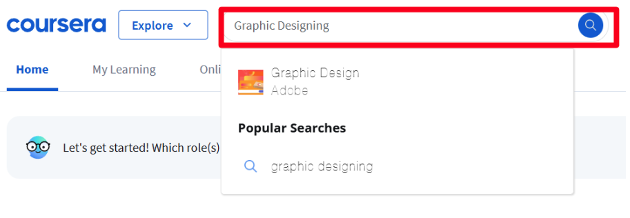 Coursera Course searching