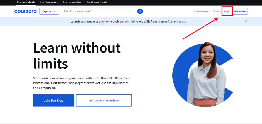 Coursera website