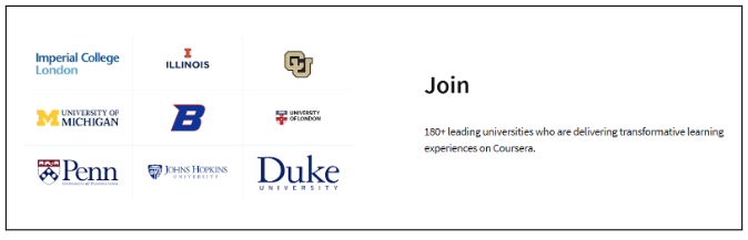 Coursera's partnerships