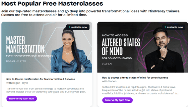 Mindvalley free courses