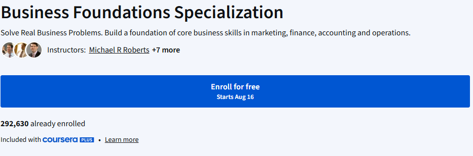 Business Foundations Specialization