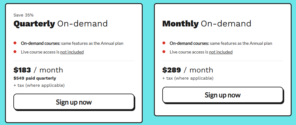 Annual & Quarterly Plan Savings Annual & Quarterly Plan Savings