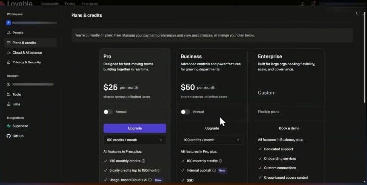 Check the Pricing Section